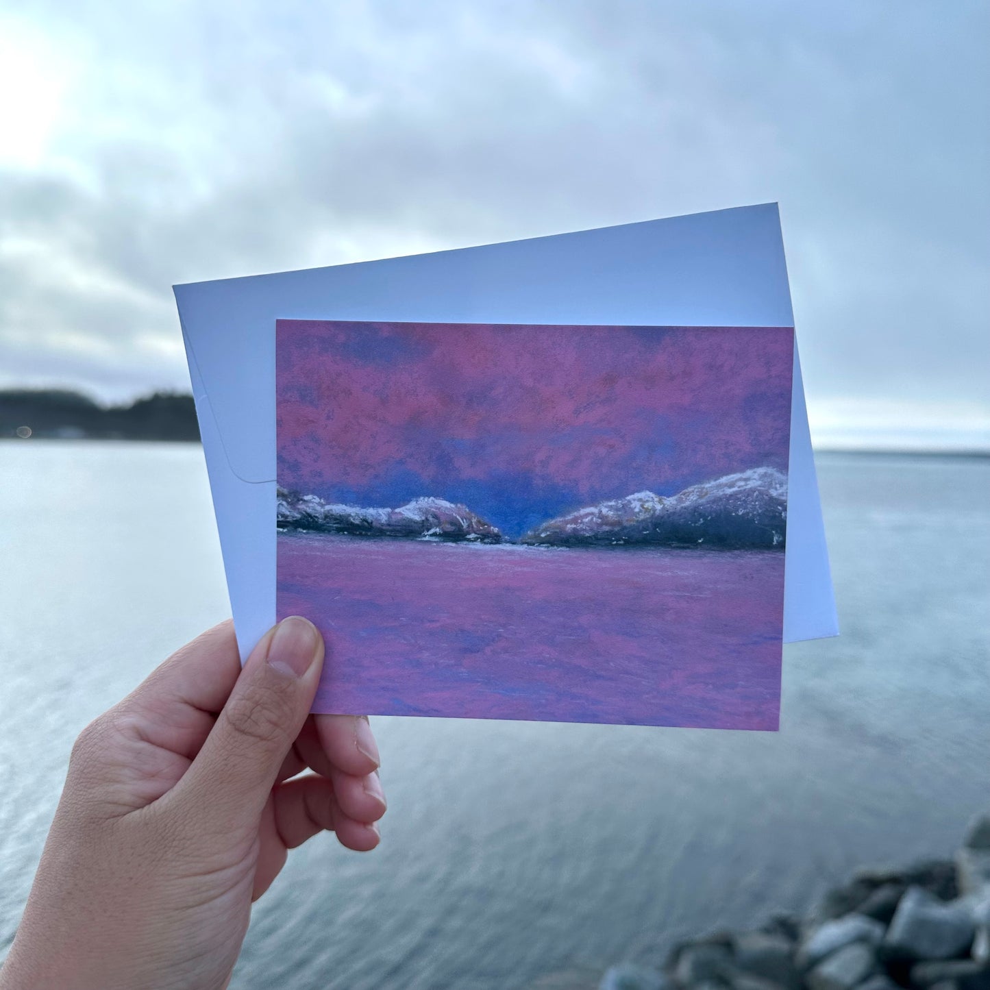 Prince William Sound Sunset – Alaska Pastel Landscape Print