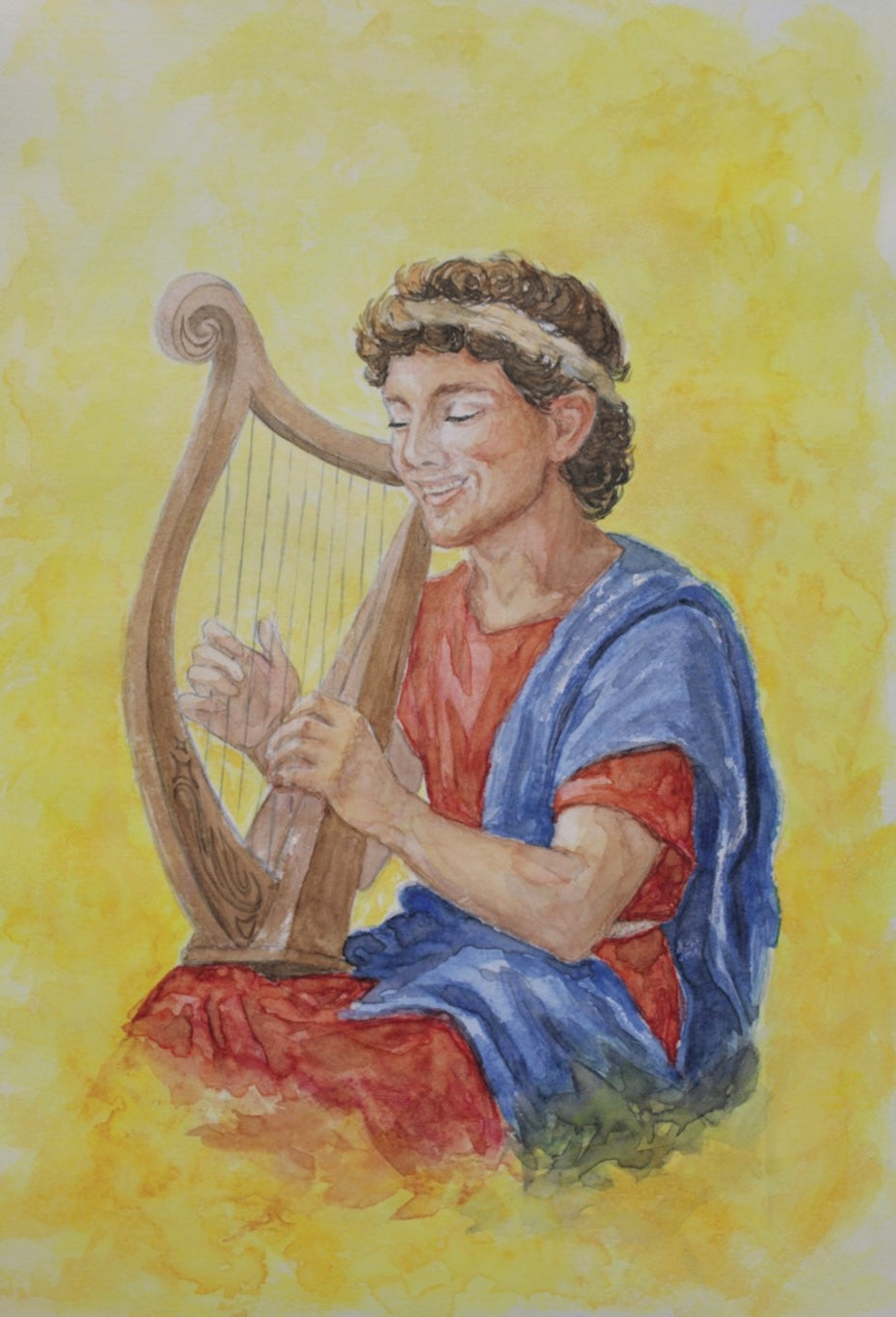 David - Watercolor Christian Fine Art