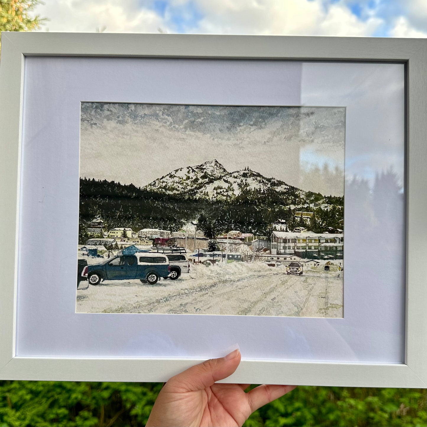 monte Eyak - Impresión de bellas artes en acuarela