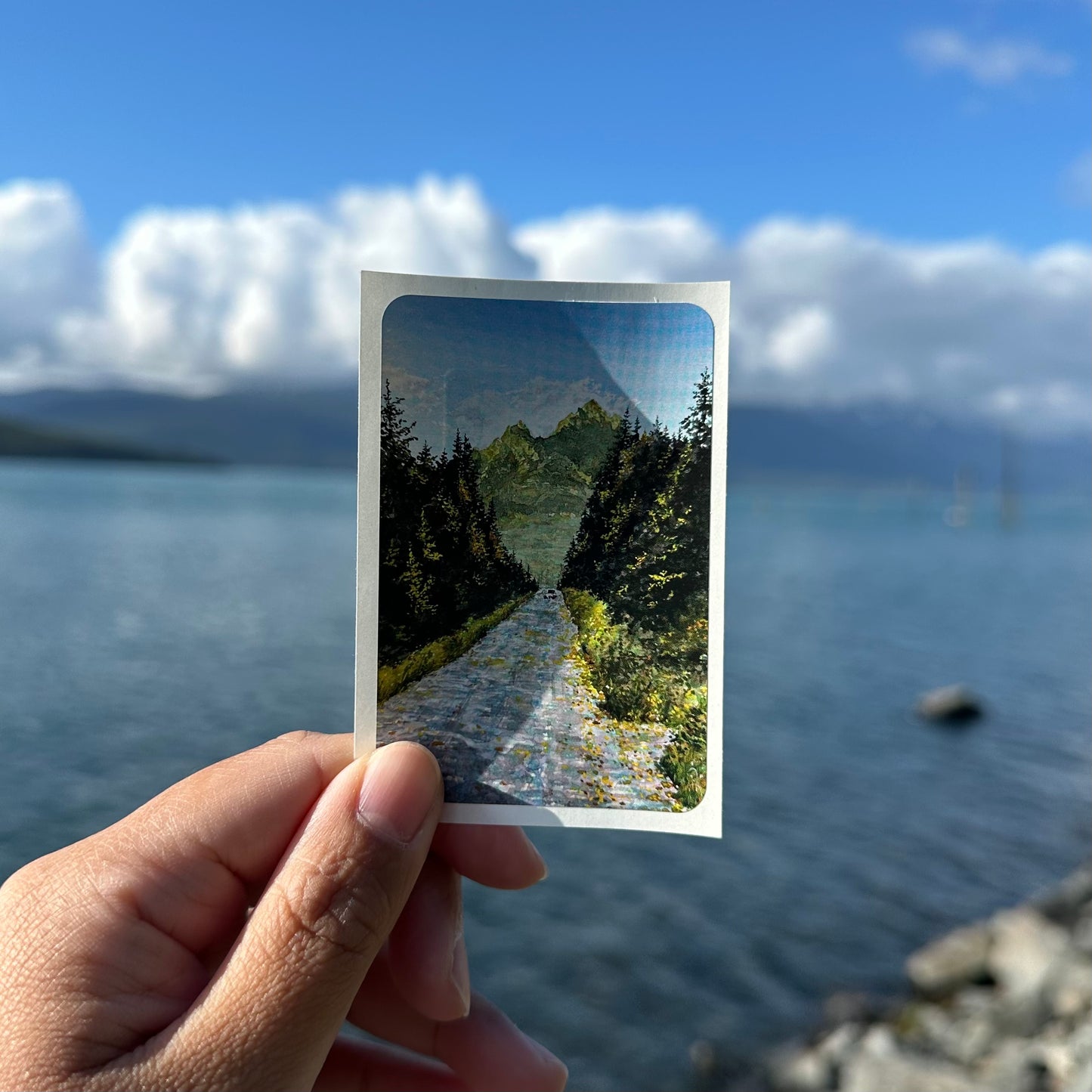 Sheridan Glacier Road - Impresión de bellas artes en acuarela