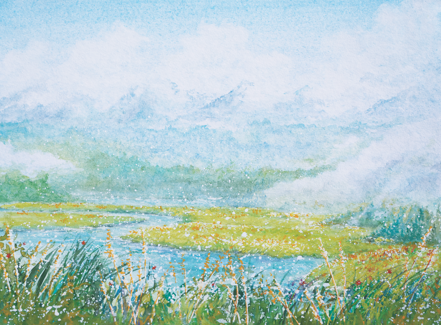 Summer Mist - Gouache Fine Art
