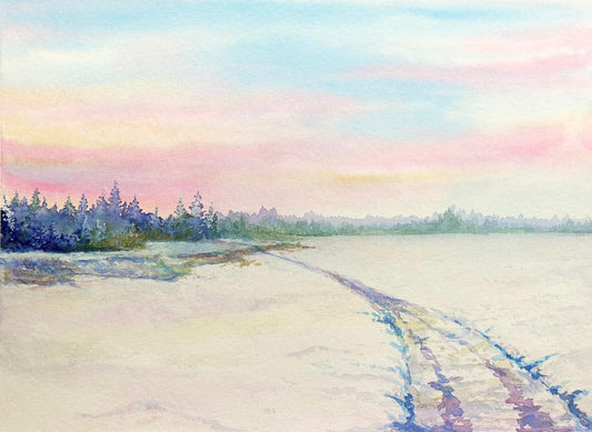 Sunset Glow - Watercolor Fine Art Print